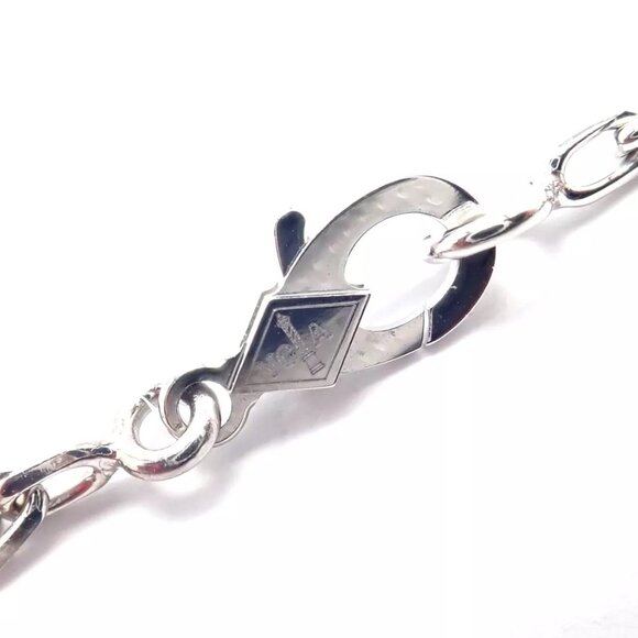 Van Cleef & Arpels 18k White Gold 20 Motif Alhambra Diamond Black Onyx Necklace - Picture 6 of 9